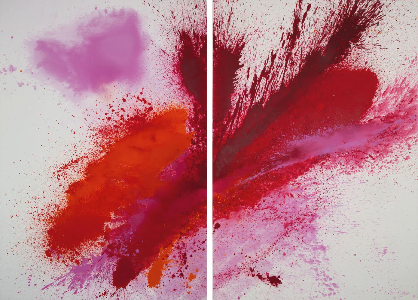 Gemälde: Soir, 2008, Öl auf Leinwand, Diptychon, 250 x 340 cm, Kunstsammlung Raiffeisen Niederösterreich-Wien