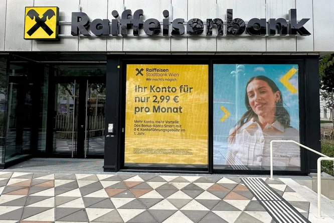Außenansicht der Bankstelle Althan