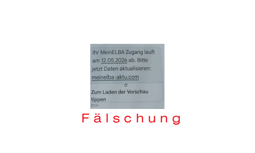 Fälschung message example