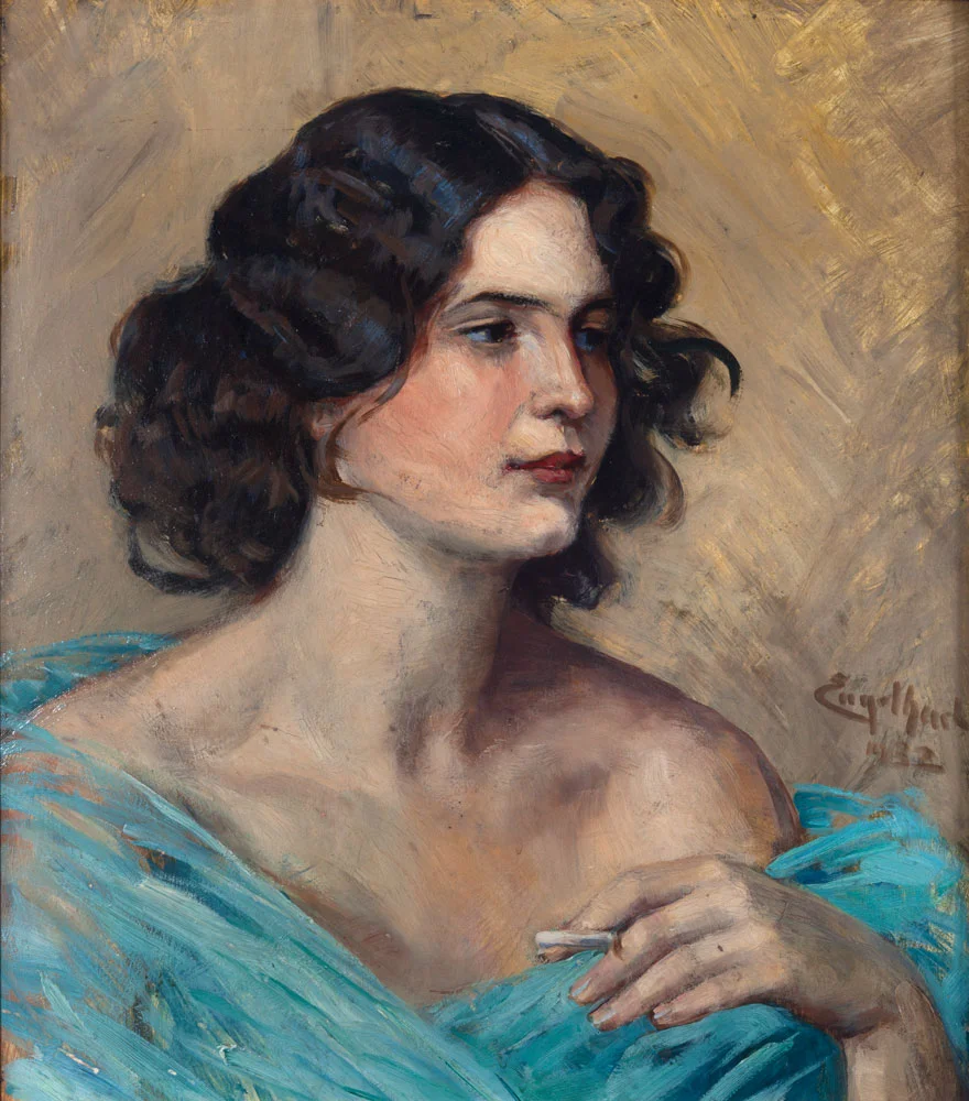 Gemälde: Mädchenbildnis, 1932, Öl auf Holz, 49 x 42 cm, Kunstsammlung Raiffeisen Niederösterreich-Wien
