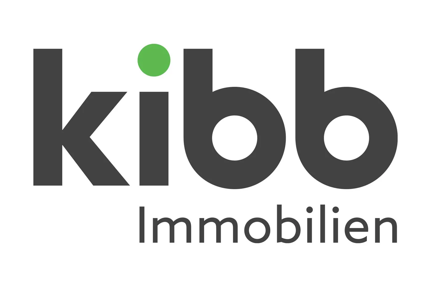 Kibb Immobilien Logo mit grünem Akzent