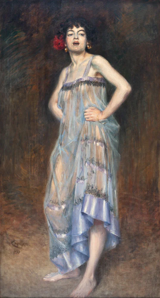 Gemälde: Spanische Tänzerin, 1897, Öl auf Leinwand, 165,5 x 89	 cm, Kunstsammlung Raiffeisen Niederösterreich-Wien