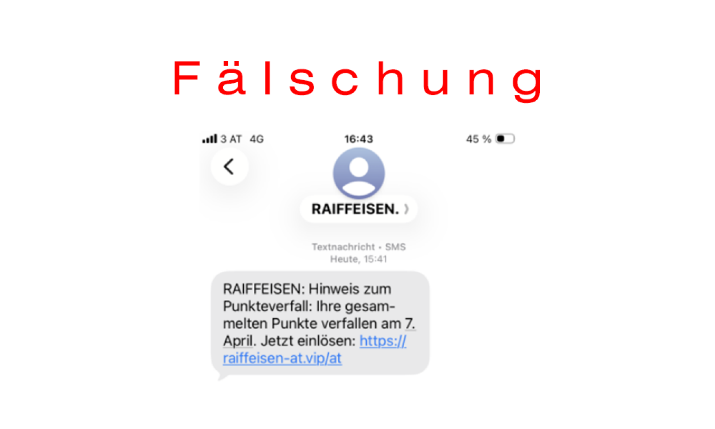 Fälschung message example