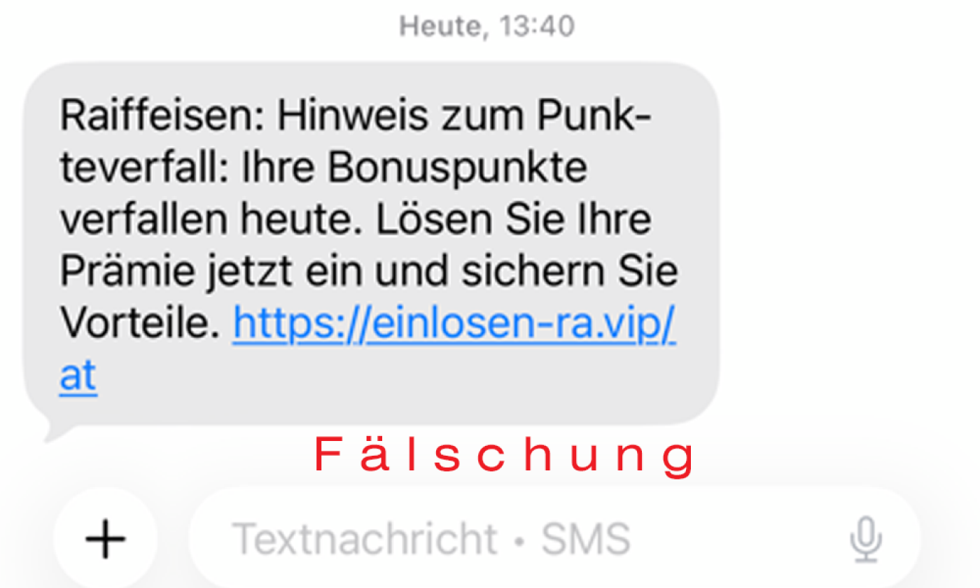 Fälschung message example
